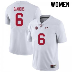 NCAA Women's Alabama Crimson Tide #6 Trey Sanders Stitched College 2021 Nike Authentic White Football Jersey RL17C03HV